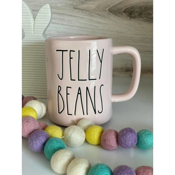 Rae Dunn Pink JELLEY BEANS Easter Mug - Picture 4 of 8